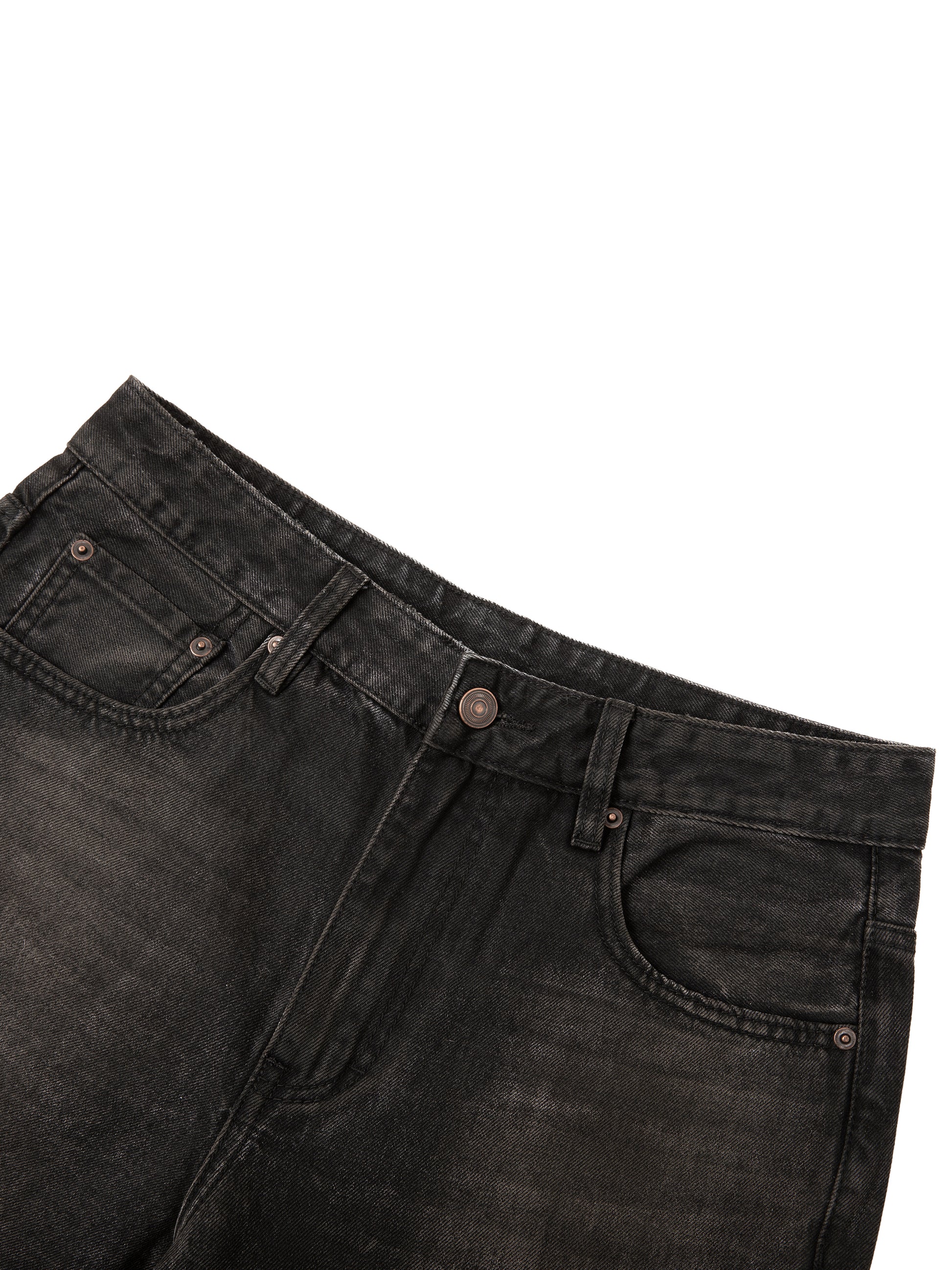 Vintage Wash Heavyweight Denim Jeans - Aura Linen